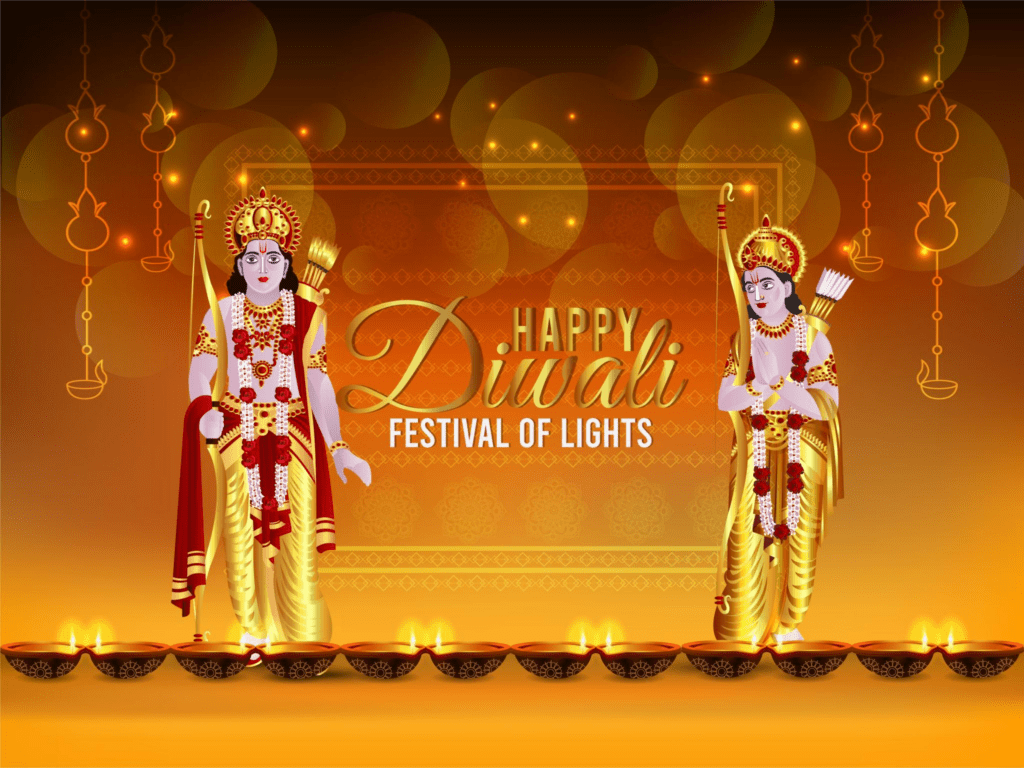 Devotees lighting oil lamps to celebrate Lord Rama’s return to Ayodhya during Diwali