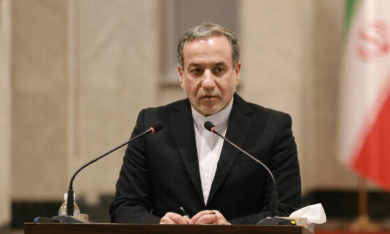 Iranian Foreign Minister Abbas Araghchi addressing the press on Iran’s diplomatic stance in talks with the United States