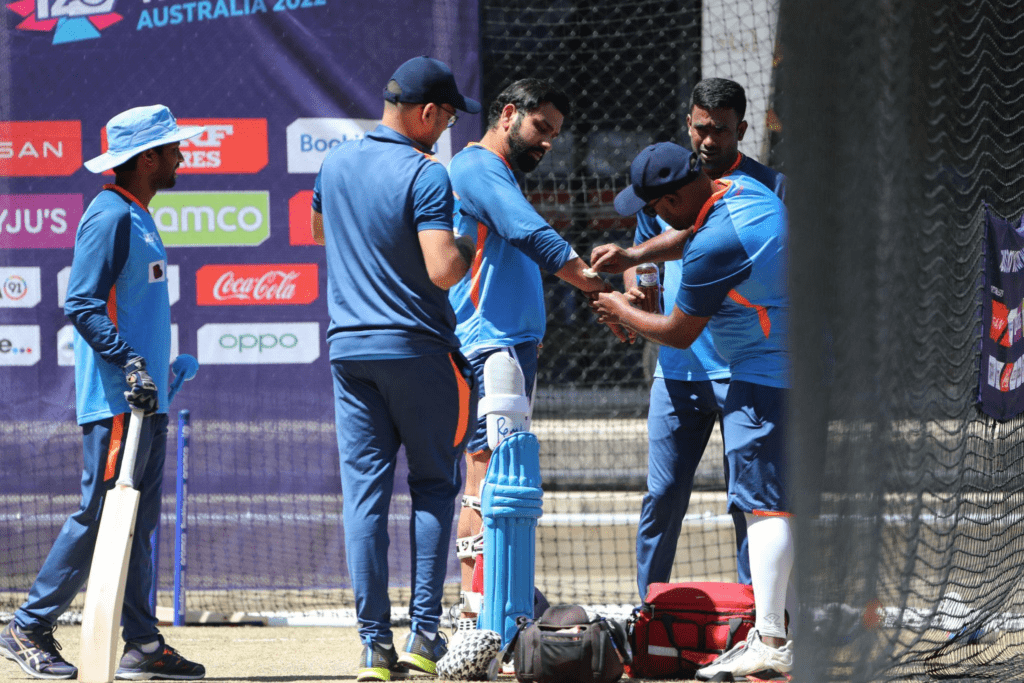 Indian cricket team training session ahead of scheduled T20 World Cup fixture in Colombo